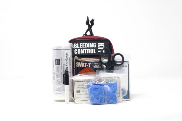 Standard Bleeding Control Kit contents with SWAT-T Tourniquet