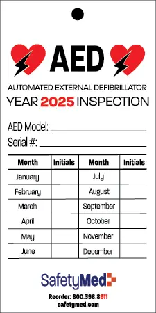 AED Inspection Tags